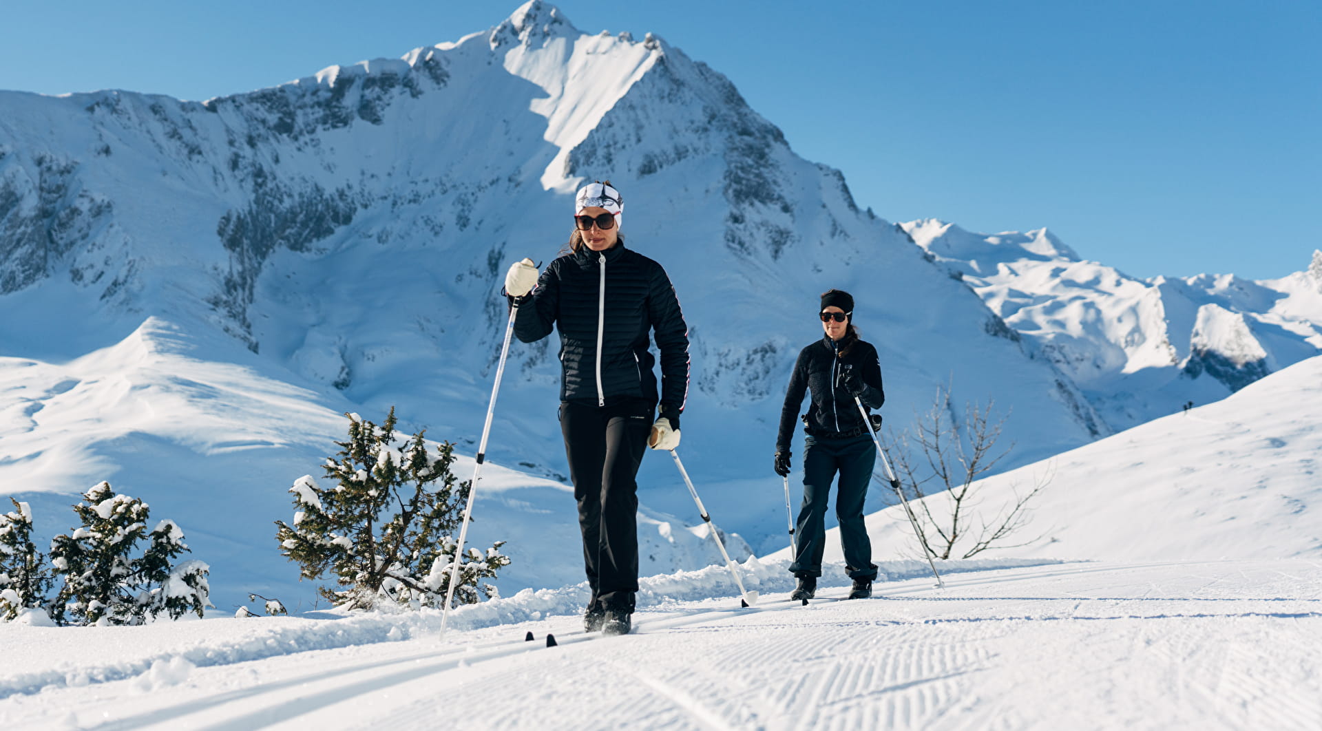 Ski de fond classique dans le Val d’Azun dans les Pyrénées 