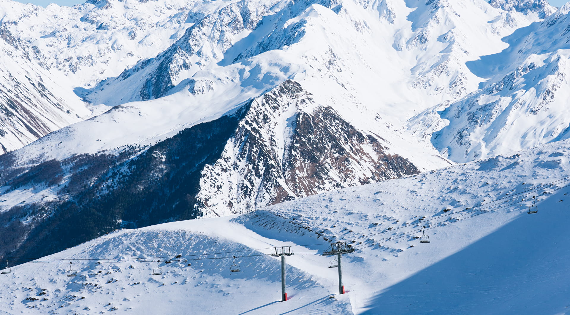 Pistes de la station de Ski de Luz Ardiden dans les Vallées de Gavarnie